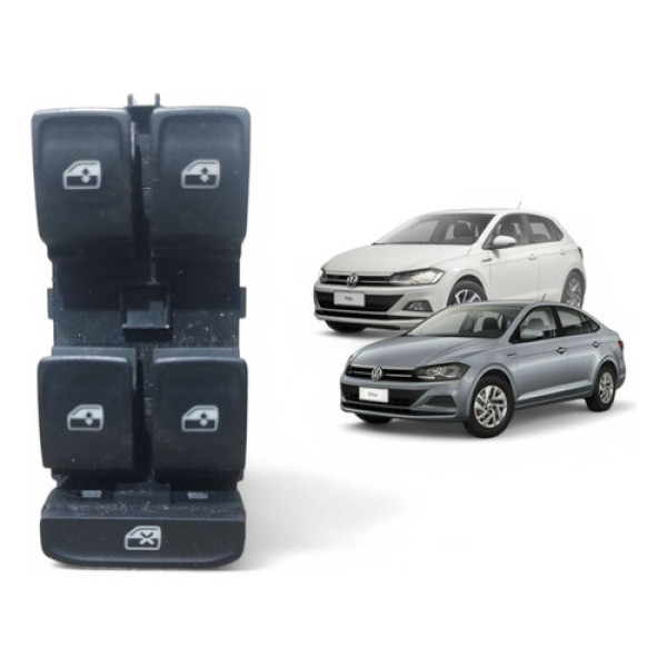 Comando Vidro Elétrico Dianteiro Esquerdo Polo 2019 A 2021