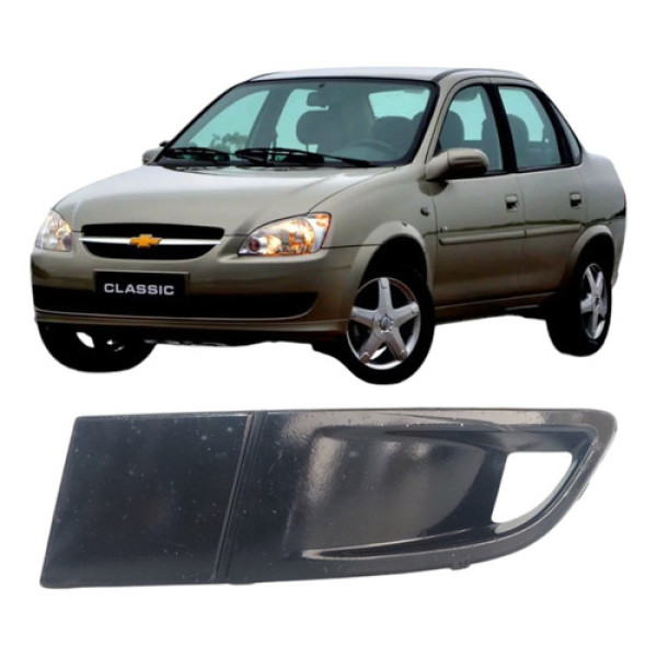Grade Para-choque Lado Esquerdo Classic 2011 A 16 94733951 Preto Externo