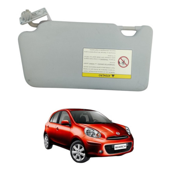 Quebra Sol Direito Com Espelho Nissan March 2011 A 2015