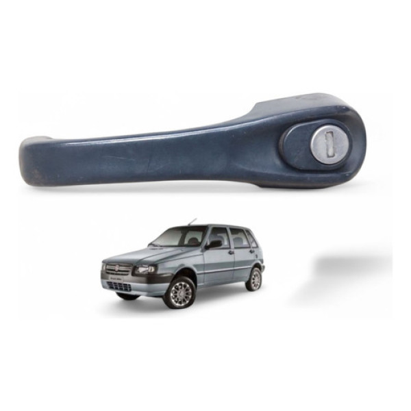 Maçaneta Ext Dianteira Esquerda Uno Mille 2004 A 2011 Preto Dianteira