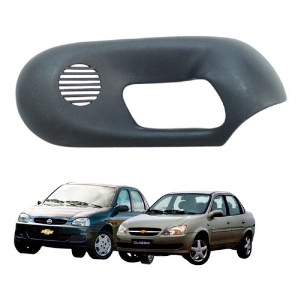 Moldura Maçaneta Int Dianteira Direita Classic 1996 A 2016 Preto Dianteira