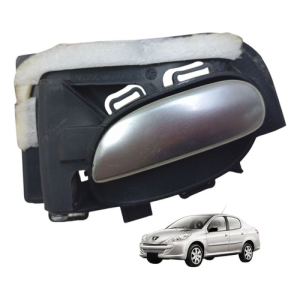 Maçaneta Interna Direita Direita Peugeot 207 2008 A 2013 Preto E Prata Dianteira