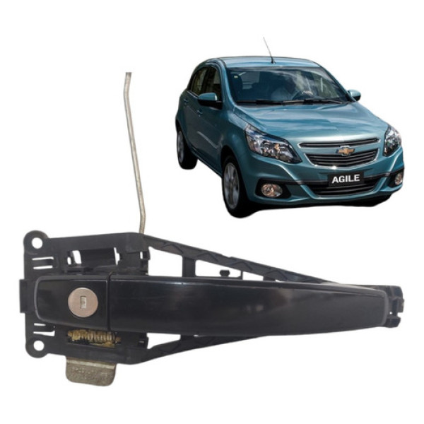 Maçaneta Dianteira Esquerda Agile Montana 2011 A 14 Preto Dianteira