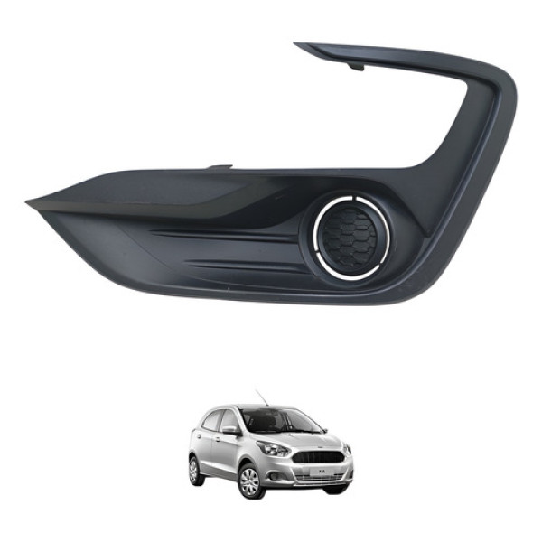 Moldura Farol Milha Esquerdo Ford Ka 2018 A 2021 J7bb15a299 Preto Esquerdo