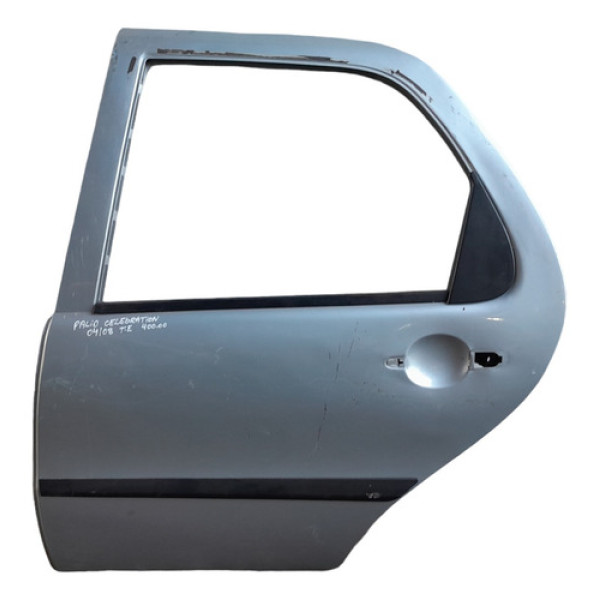 Porta Traseira Esquerda Fiat Palio Celebration 2004 A 2008  Prata Direito Traseira