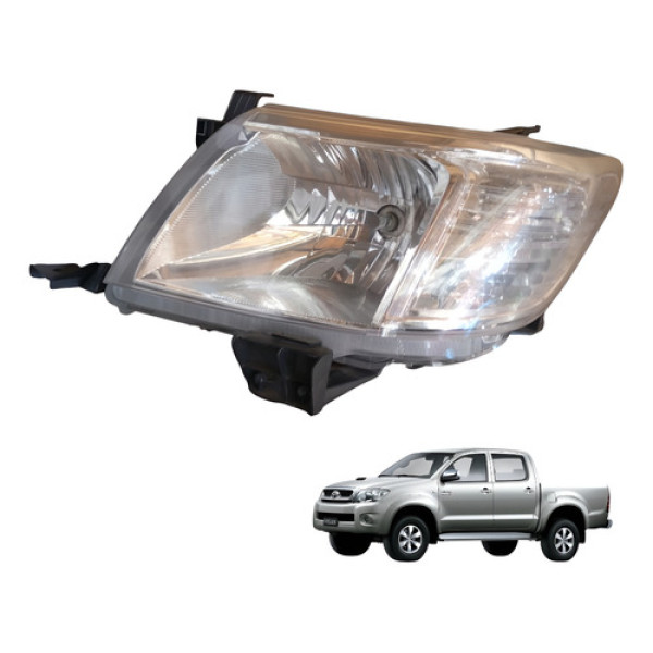 Farol Hilux Esquerdo Pisca Cristal 2009 2010 2011 Original Esquerdo/motorista