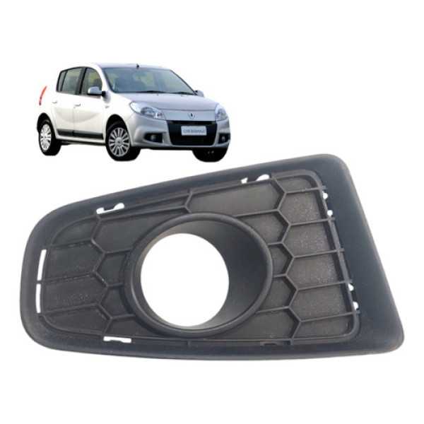 Moldura Farol Milha Direito Sandero 2011 A 14 261a23322r Preto Direito