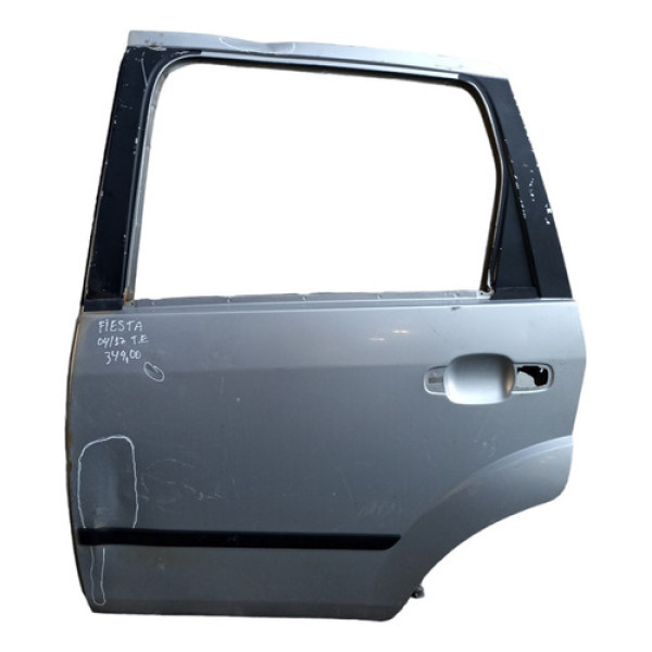 Porta Traseira Esquerda Ford Fiesta 2004 A 2012 Com Avarias Traseira Esquerda Prata