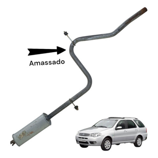 Escapamento Intermediário Palio Wekeend Siena Elx 1.4 09/12