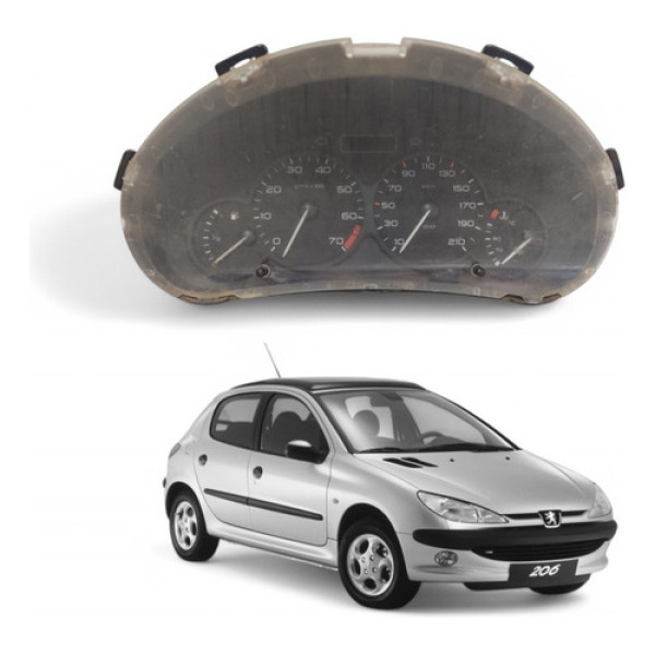 Painel Velocímetro Peugeot 206 2002 A 207 Preto
