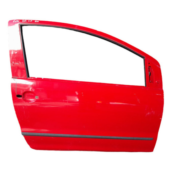 Porta Lado Direito Volkswagen Fox 2003 A 2010 2 Portas Direito Vermelho Dianteira