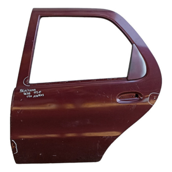 Porta Traseira Esquerda Fiat Palio Siena 96/03 Com Avarias Traseira Esquerdo Vermelho