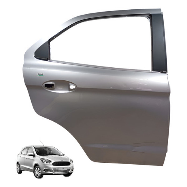 Porta Ford Ka Hatch P/recuperar Traseira Direita 2014 A 2021 Traseira Direita Prata