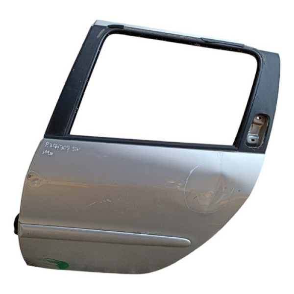 Porta Traseira Esquerda Peugeot 206 207 Sw Com Detalhe Traseira Esquerda Prata