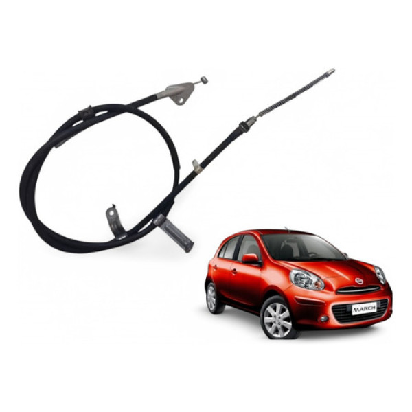 Cabo Traseiro Esquerdo Freio Mão Nissan March 2011 A 2016