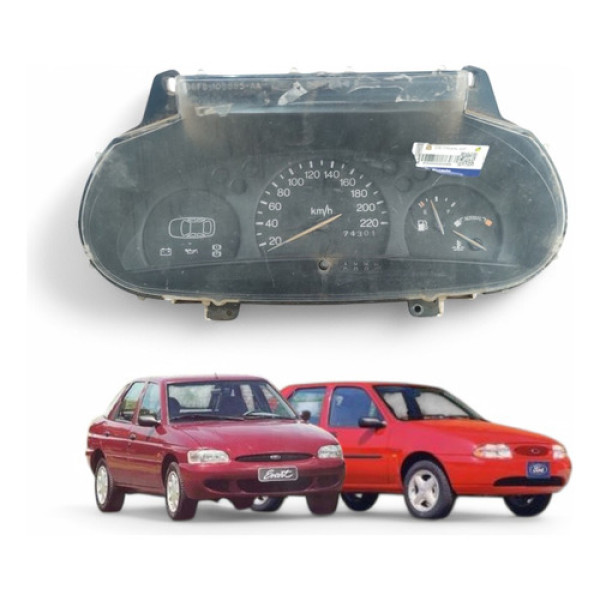 Painel Instrumento Ford Escort Fiesta Zetec 1996 A 2000 Preto