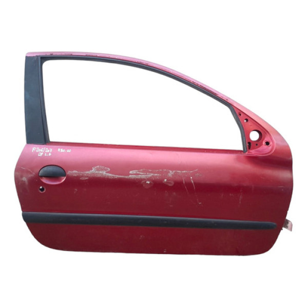 Porta Dianteira Direita Peugeot 206 207 2 Portas Original  Dianteira Direito Vermelho