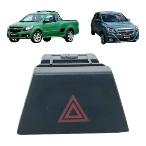 Botão Interruptor Pisca Alerta Agile Montana 2010 A 2018 Preto