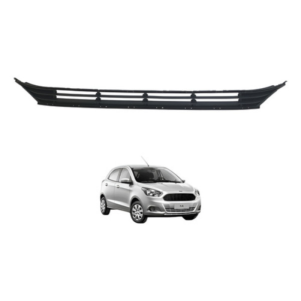 Grade Inferior Dianteira Ford Ka 2015 A 2019 J7bb17k945abw Preto Plástico