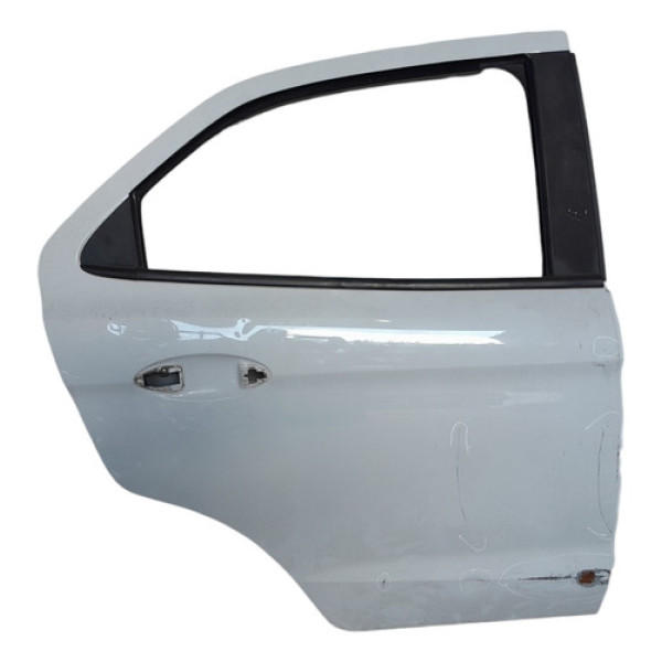 Porta Traseira Direita Ford Ka 2014 A 2021 Pra Recuperar Traseira Direito Branca