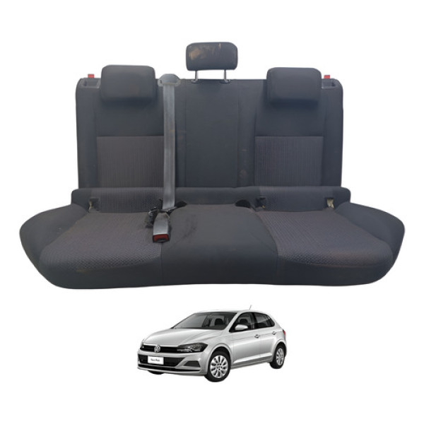 Encosto E Assento Banco Traseiro Polo 2017 A 2022 Original Preto