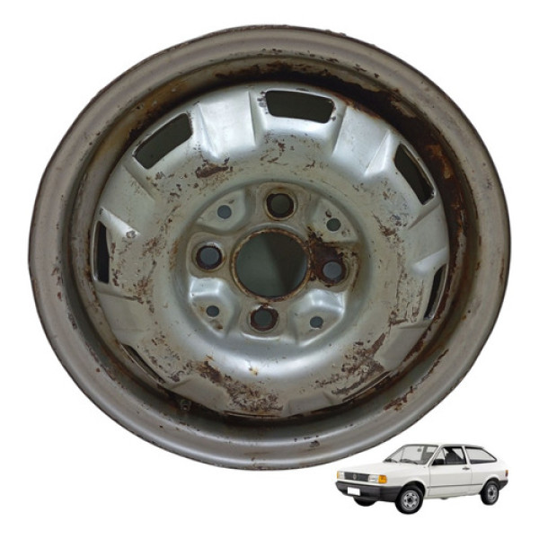 Roda Ferro Aro 13 Gol Saveiro Parati Voyage Original Preto E Prata