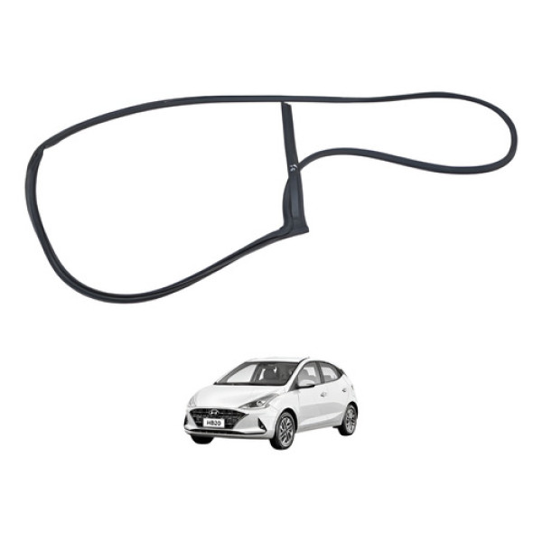 Borracha Guarnição Porta Traseira Direita Hb20 Hatch 20 A 22 Preto