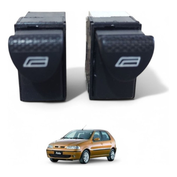 Botão Vidro Elétrico Dianteiro Esquerdo Palio 2000 A 2003