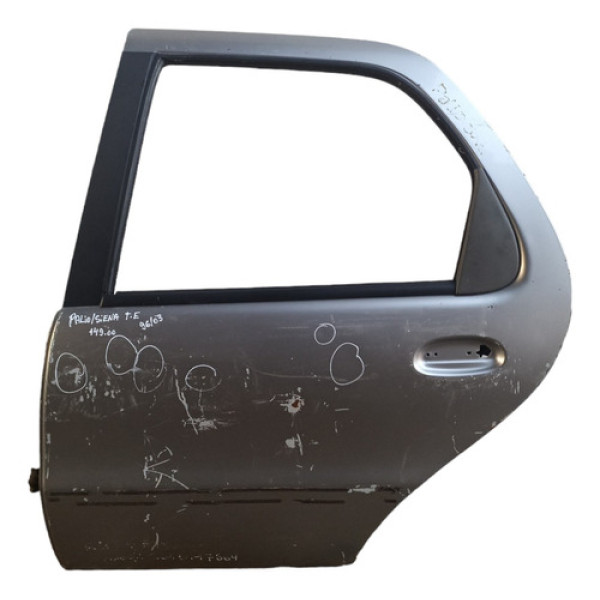 Porta Traseira Esquerda Siena Palio Fiat 1996/2003 Original Prata Traseira Esquerda
