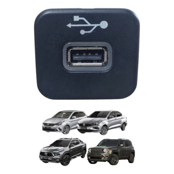 Entrada Usb Console Fiat Toro Renegade Argo Cronos 2018/24