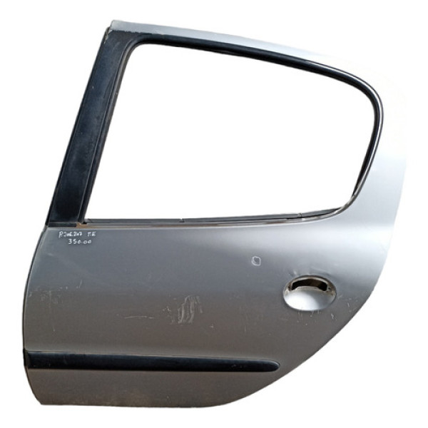 Porta Traseira Esquerda Peugeot 206 207 Com Detalhes Traseira Esquerdo Prata