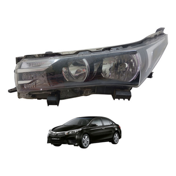 Farol Corolla Esquerdo Máscara Negra 2015 2016 2017 Original Esquerdo/motorista