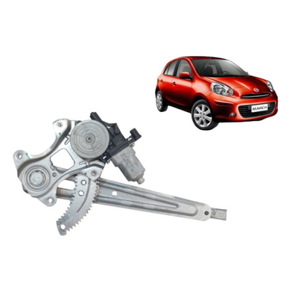 Maquina Vidro Elétrico Traseiro Esquerdo March 2011 A 2015