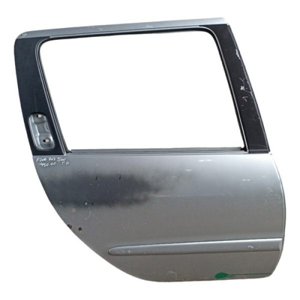 Porta Traseira Direita Peugeot 206 207 Sw Bom Estado Origina Traseira Direito Prata