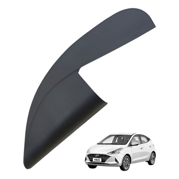 Moldura Acabamento Retrovisor Esquerdo Hb20 2020/22 Original Preto