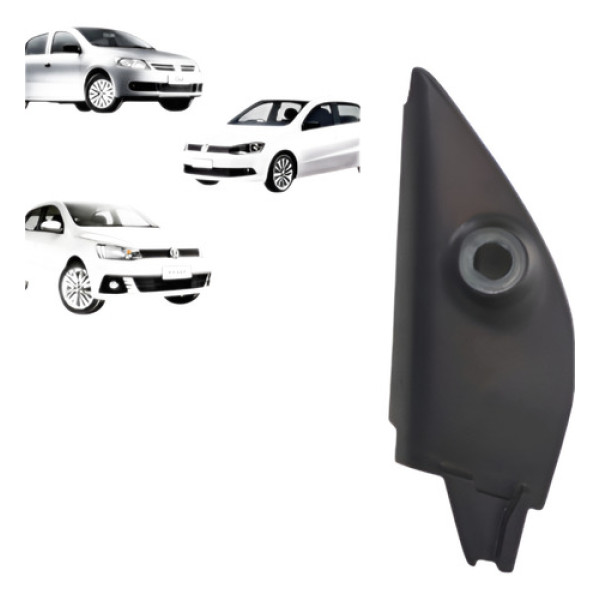 Moldura Int Retrovisor Manual Esquerdo Gol 2009 A 2018  Preto