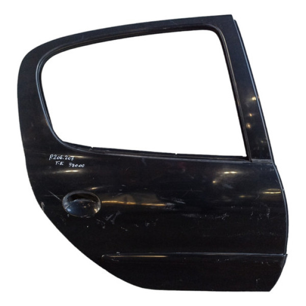 Porta Traseira Direita Peugeot 206 207 Filé Original  Traseira Direito Preto