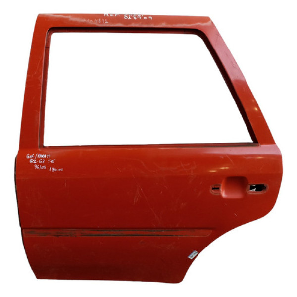 Porta Traseira Esquerda Volkswagen Gol Parati G2 G3 96/05 Traseira Esquerdo Vermelho