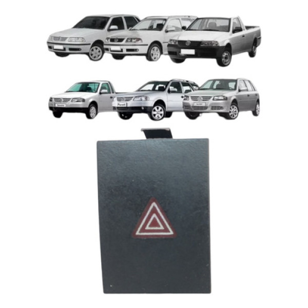 Botão Pisca Alerta Gol Saveiro Parati 2000 A 2012 377953235 Preto