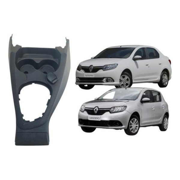 Console Central Porta Copos Logan Sandero 2016 A 2020 Preto