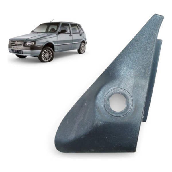 Moldura Int Direita Retrovisor Uno Mille 4 Portas 2004 2011 Preto