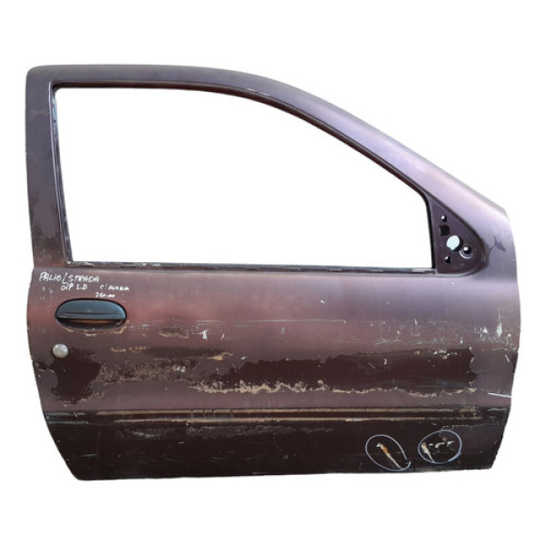 Porta Lado Direito Fiat Palio Siena Com Avaria 2 Portas  Dianteira Direito Vermelho