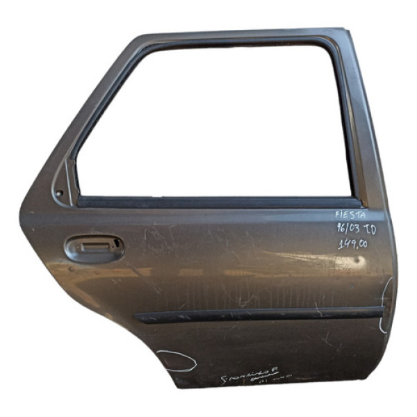 Porta Traseira Direita Ford Fiesta 1996 A 2003 Detalhe Traseira Direito Prata