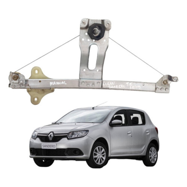 Máquina Vidro Manual Traseiro Esquerdo Sandero 2015 A 2020