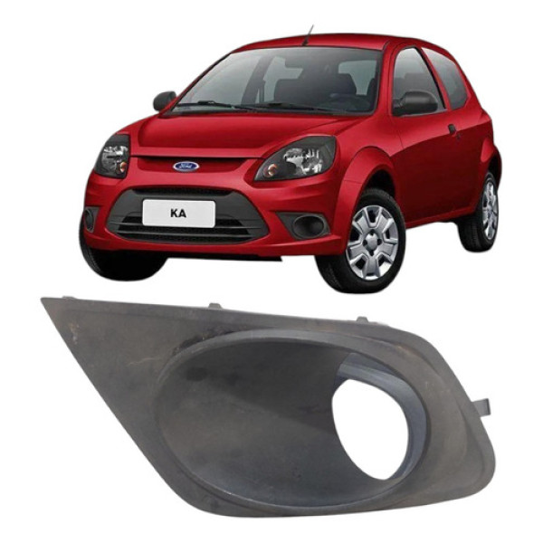 Moldura Esquerda Farol Milha Ford Ka 2011 A 2013 Original Branco Esquerdo