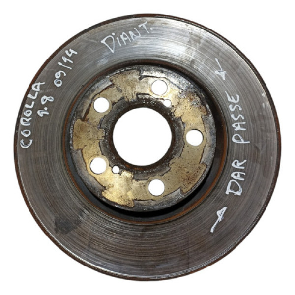 Disco De Freio Dianteiro Toyota Corolla 1.8 09/14 Dar Passe