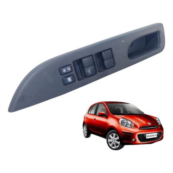 Comando Vidro Elétrico Dianteiro Esquerdo March 2011 A 2015