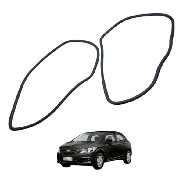 Par Borracha Guarnição Portas Traseira Onix Prisma 12/19