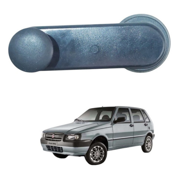 Manivela Elevação Vidro Fiat Palio Uno Mille 2004 A 2011  Preto