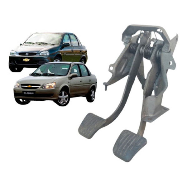 Pedais Embreagem Freio Com Suporte Classic 1996 A 2016